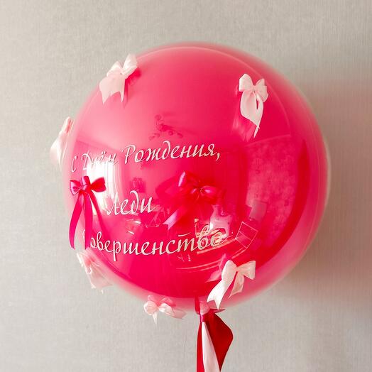 Зеркальный шар с бантами