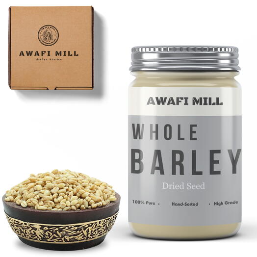 AWAFI MILL Barley Whole | Jau cereal Grain - Bottle of 100 Gram