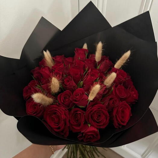 40 rose and pampas bouquet