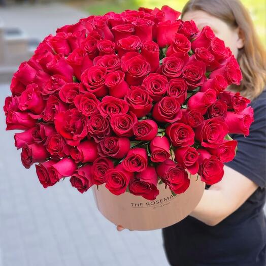 101 роза в коробочке🌹💗