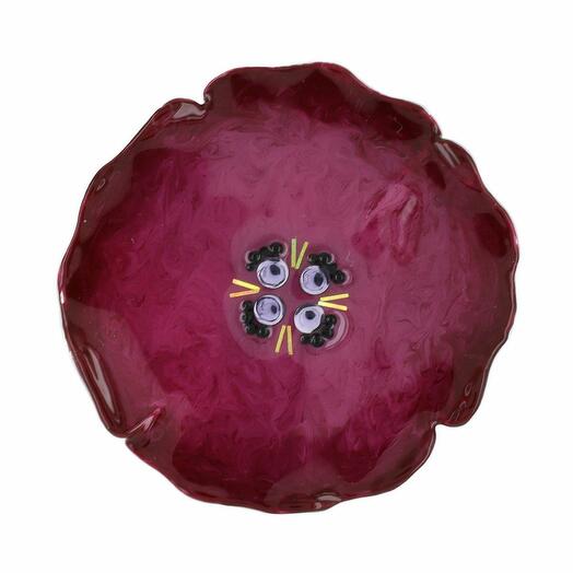 Кольцо TARATATA, Bloom, разъемное, смола, стразы, микрошарики, TT-W23-11431-106 фиолетовый