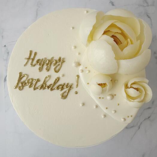 Торт на день рождения, Happy Birthday, торт с цветами