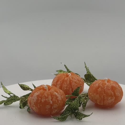 Новогодний набор свечей Мандаринки