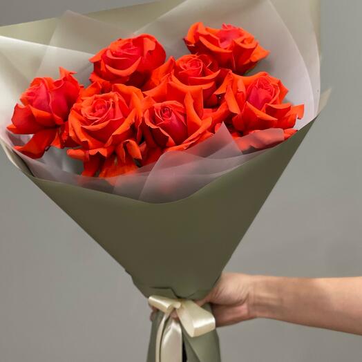Букет из 7 ажурных роз Нина
