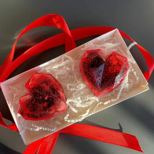 Авторский чай "Два сердца"️  для любимых (цвет сфер варьируется)