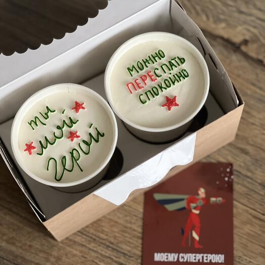 Торт в стакане cake to go мужу/парню к 23 февраля