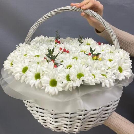 Корзина « Ромашковое поле»