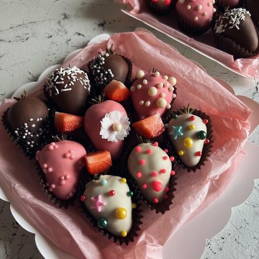 Fresas cubiertas de chocolate para niños