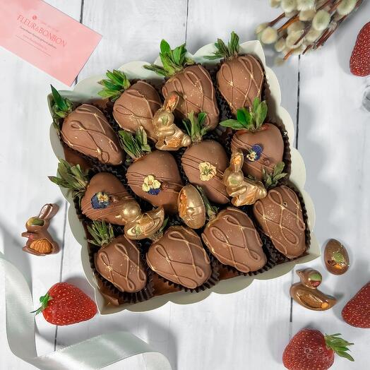 Клубника в шоколаде Пасха Пасхальный набор (9-12🍓)