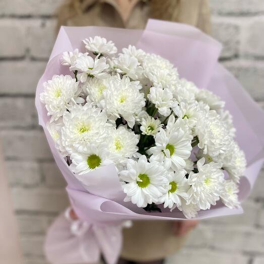 Mono bouquet lavender raff of bush chrysanthemums