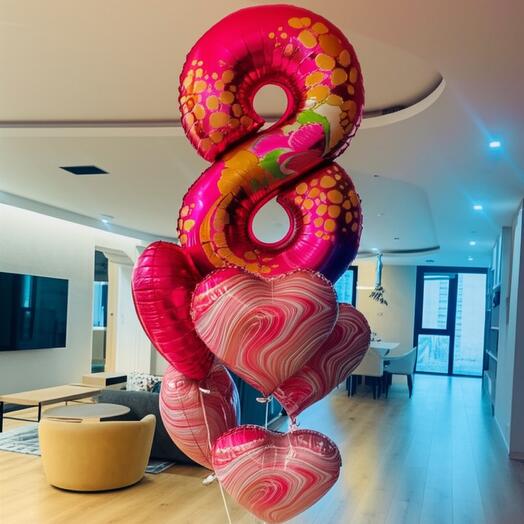 Шары День рождения 8 лет🎈