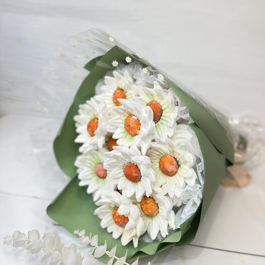 Букет из зефира, ромашки
