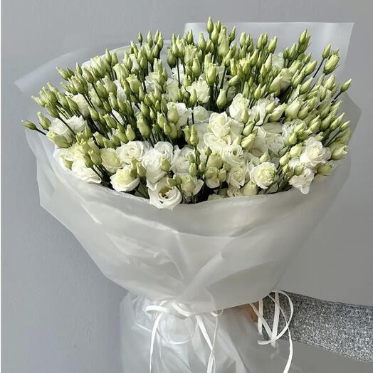 White Lisianthus bouquet 20 stems