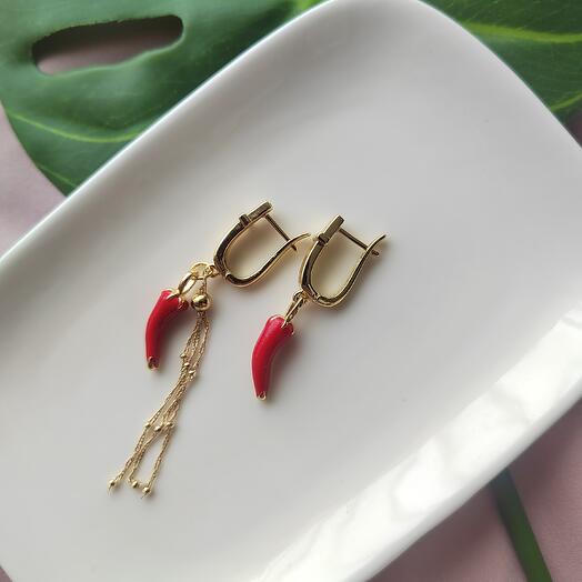 Серьги "перчики"