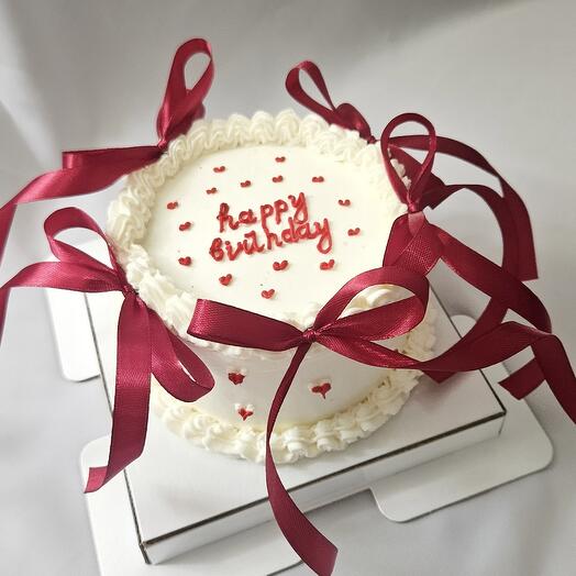 Бенто-торт в стиле ламбет Happy birthday, на день рождения, юбилей, в подарок, на праздник