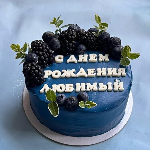 Бенто торт шоколадный с вишней « любимому»
