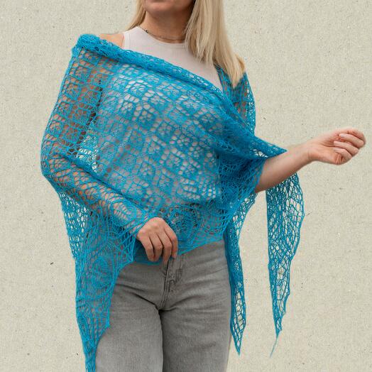 Шаль Бирюза