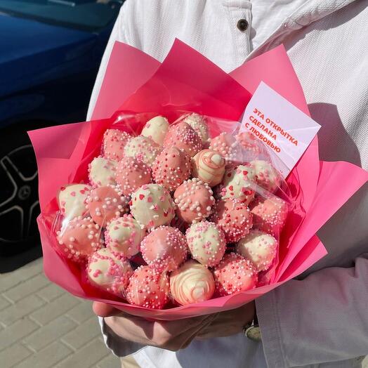 Клубника в шоколаде букет 27 ягод