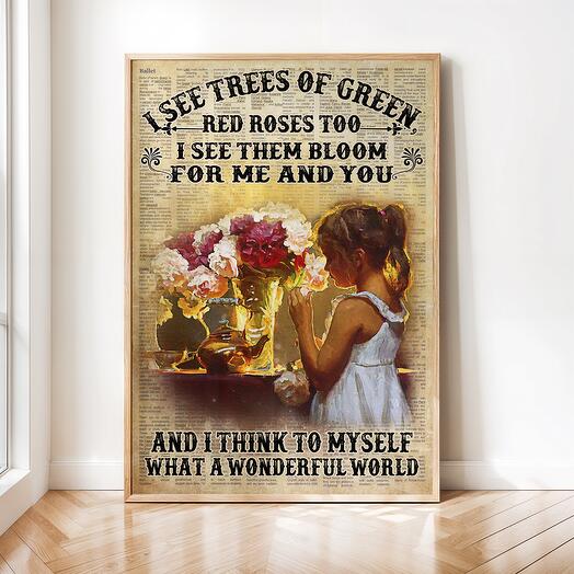 Интерьерный постер "Цветы" винтажная картина 03-0001