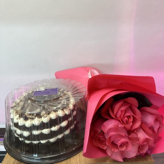 Торт и Букет Цветов