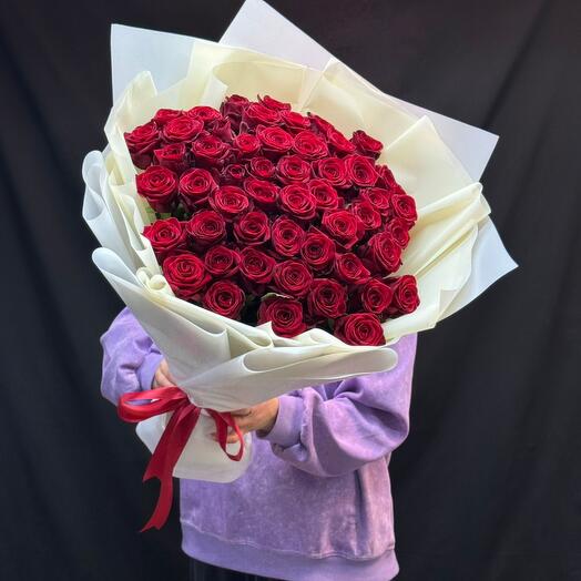 Букет из роз 51 шт 🌹