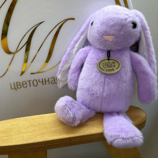 Мягкая игрушка «Зайка» сиреневый