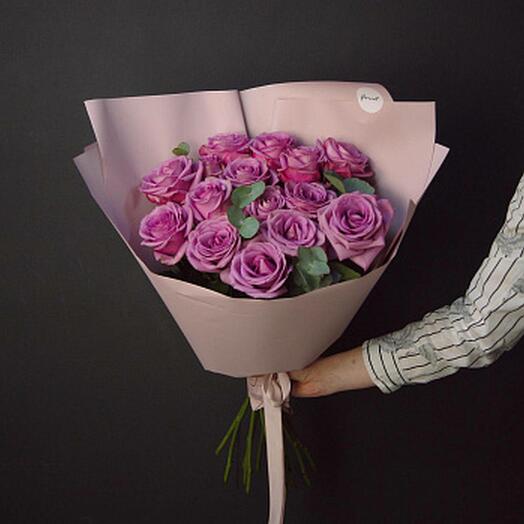 Букет роз Deep Purple M