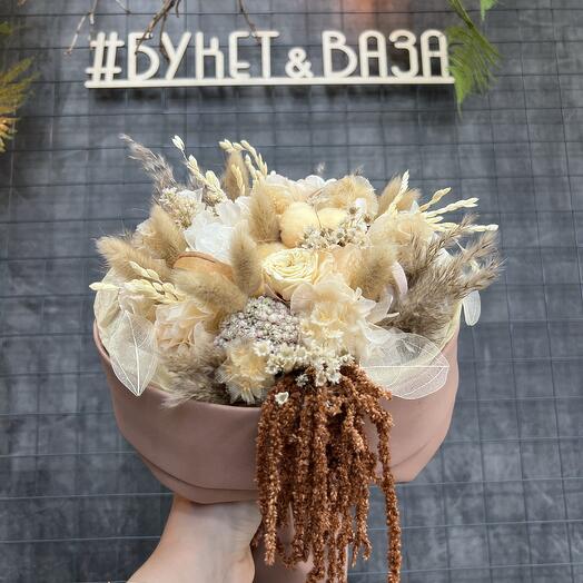 Букет из сухоцветов💛💛💛🤍🤍🤍