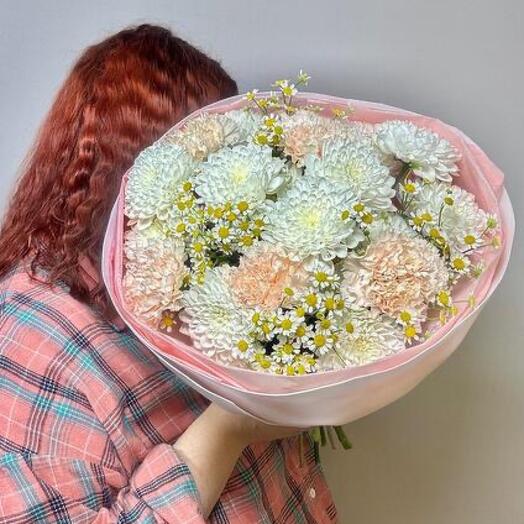 Нежный букет с ромашками. Vkf151