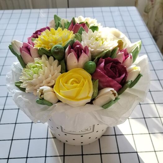Букет из зефира в коробочке