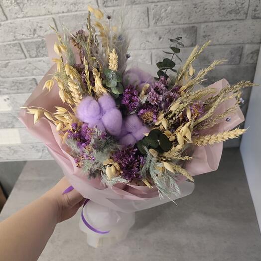 Букет из сухоцветов "Сиреневый"
