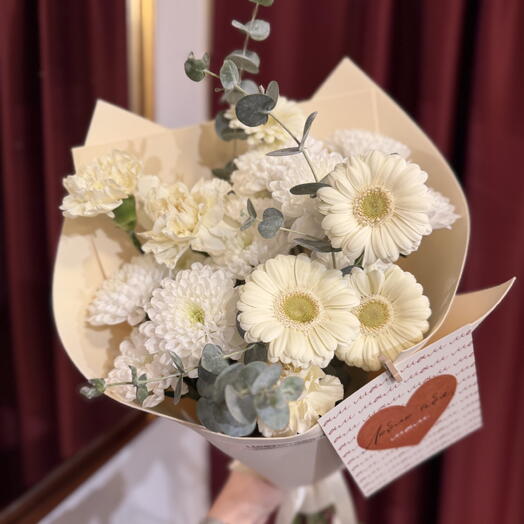 Букетик с хризантемой и герберами 🌼