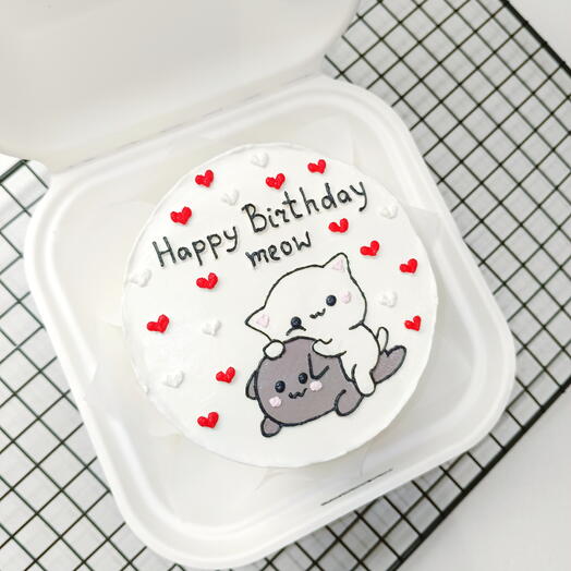 Бенто-торт (котики: Happy Birthday meow)
