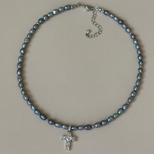 Ожерелье-чокер из натурального жемчуга