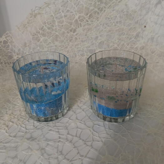 2 шт ароматные свечи Голубые