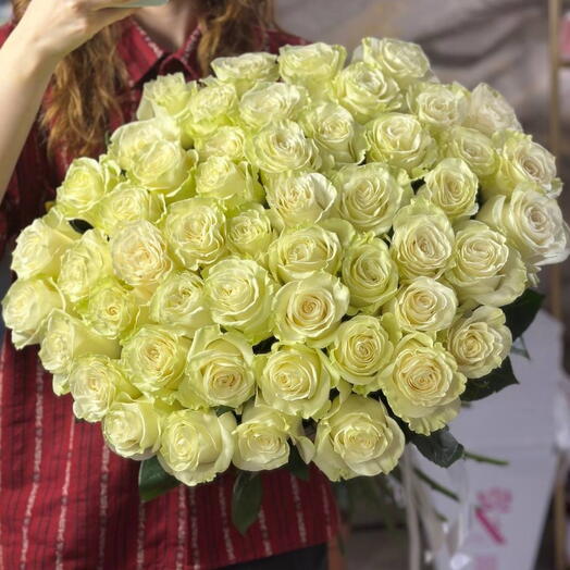 51 премиальная роза Мондиаль 60 см