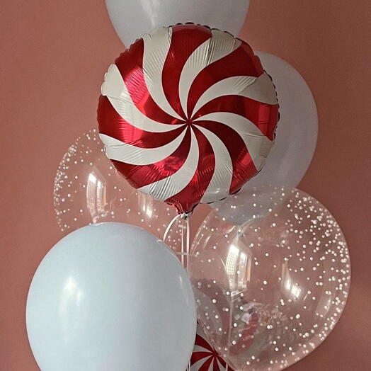 Winter Candy Sweet – 7 Balloons (Helium Inflated)
