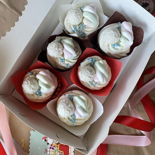 Cupcakes 6 pcs. "New Year"