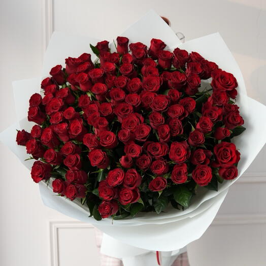 101 красная роза