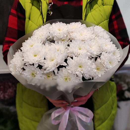 Букет из 5 хризантем 💞