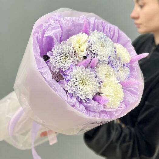 Колекция букетик хризантема лаванда 💜