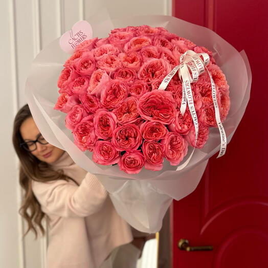 51 пионовидная роза, чтобы поразить Её