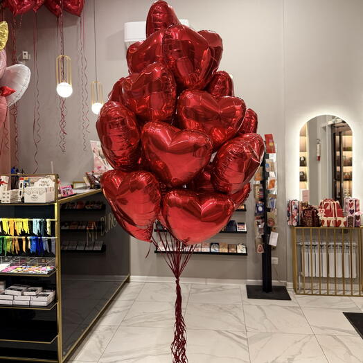 Сет красные сердца 25 шт