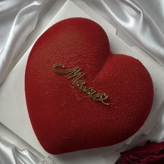 Торт велюровое сердце маме или Love