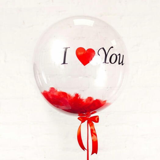 Шар баблс «I love you