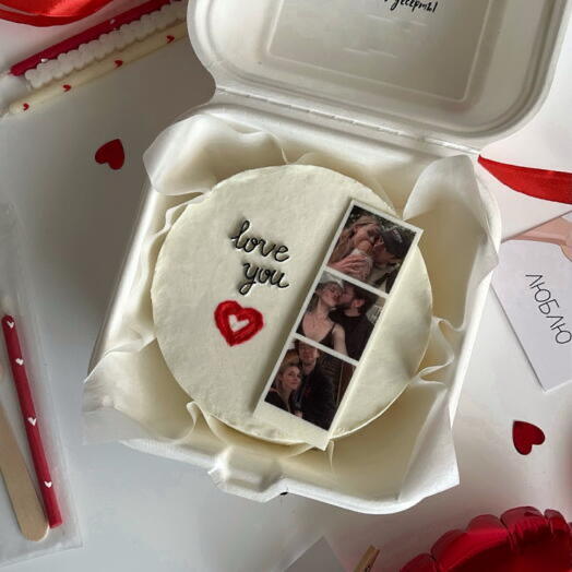 Бенто-торт с вашими фотографиями 💌 14 февраля, подарок любимой девушке, жене, любимому парню, мужу