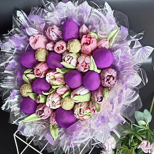 Букет из клубники и зефира