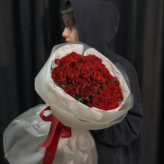 25 красных роз  «Евер Ред»