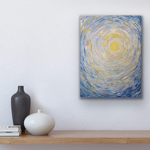 Медитация — авторская картина маслом, современная абстракция для интерьера