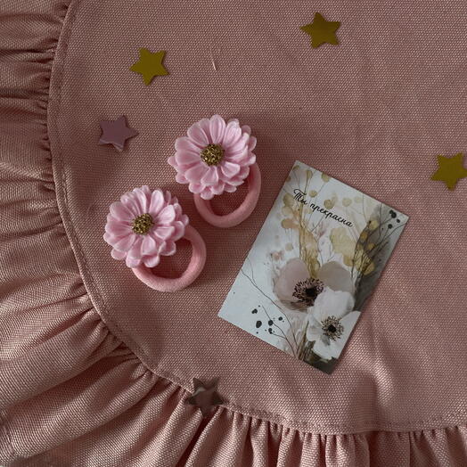 Резиночки-хризантемы для волос для девочки